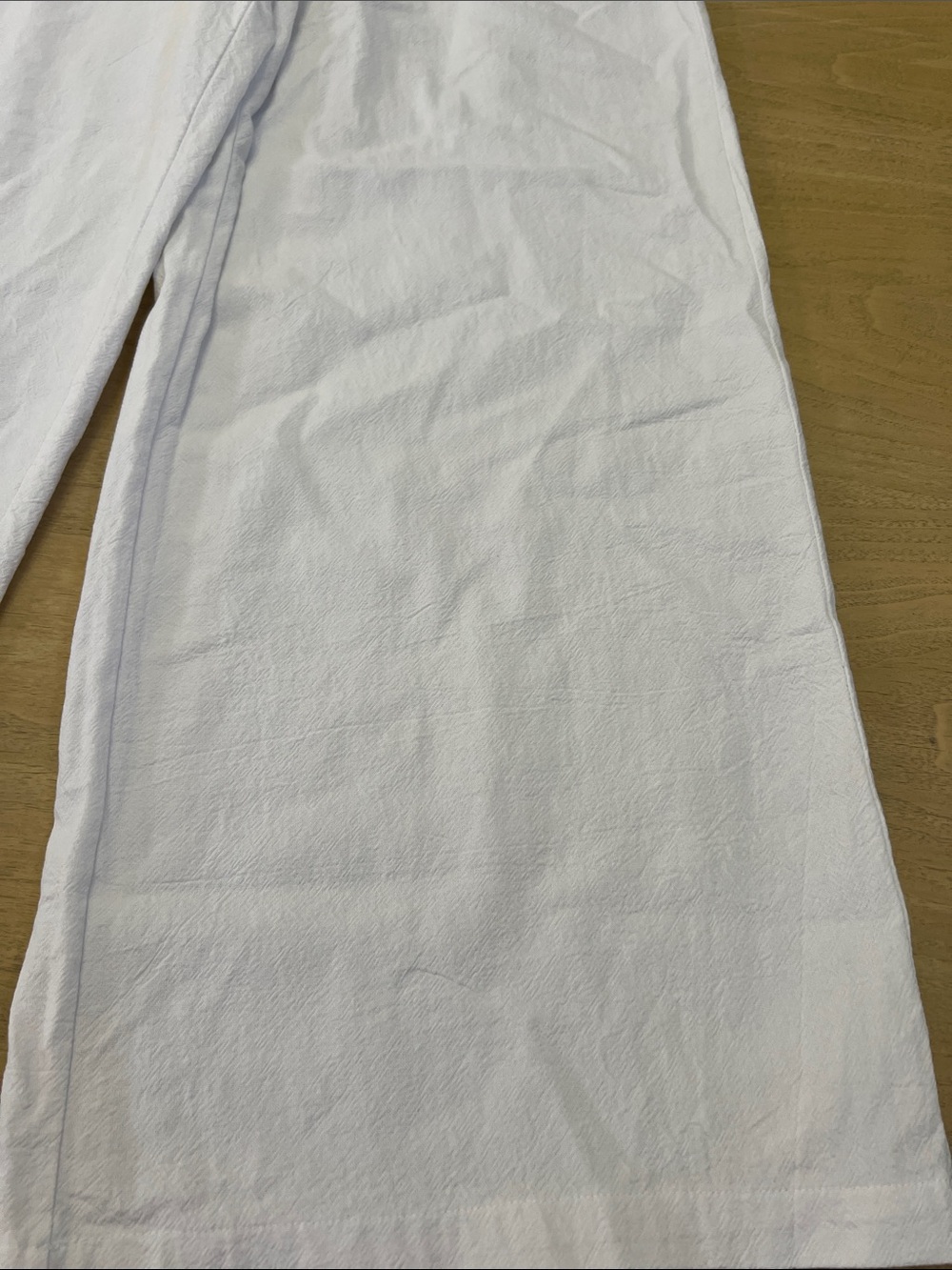 Women White Wide-Leg Drawstring Pants - Picture 2 of 12